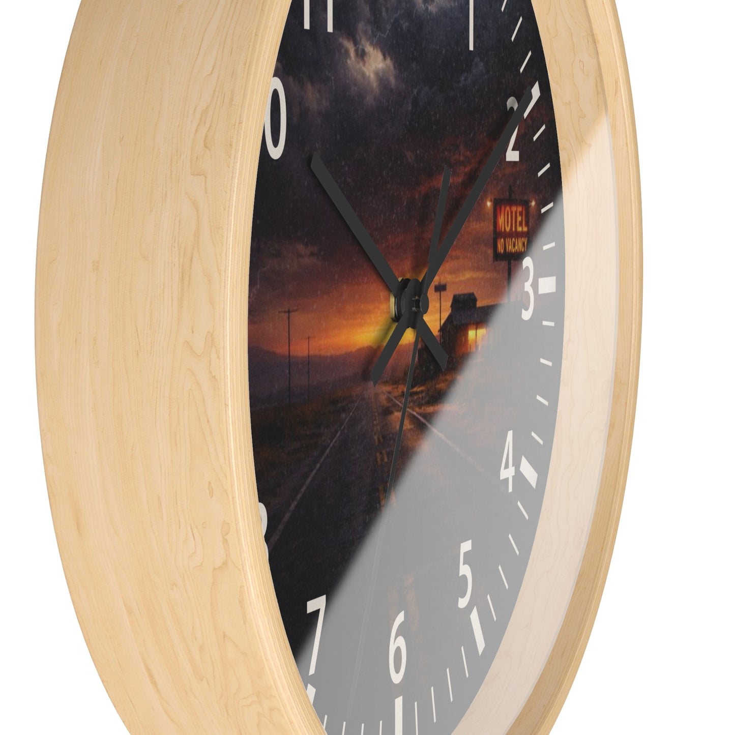 Still Here - Desert Motel No Vacancy Road Premium Wall Clock