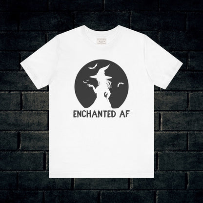 "ENCHANTED AF" Witch Tee | Bella+Canvas 3001 Halloween Unisex T-Shirt
