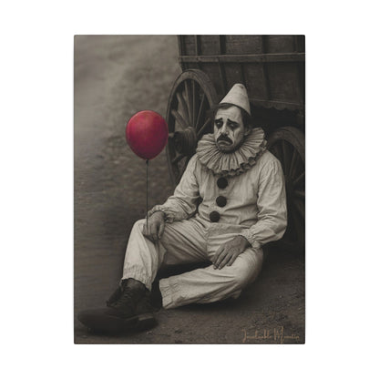 The Clown – Matte Canvas Print (Gallery-Wrapped) 0.75" – Vintage Circus-Inspired Canvas Wall Art
