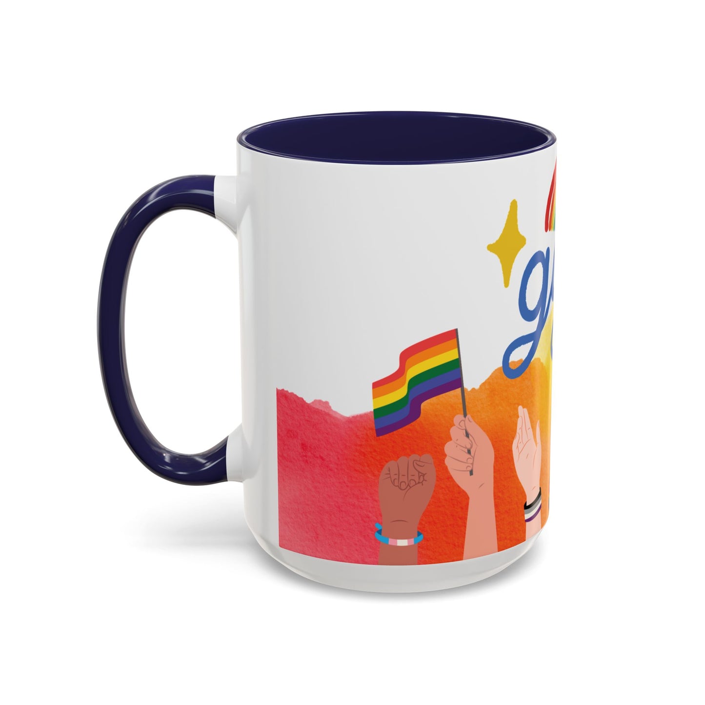 Bold Pride Accent Mug | Fun LGBTQ+ Gift | 11oz & 15oz Options