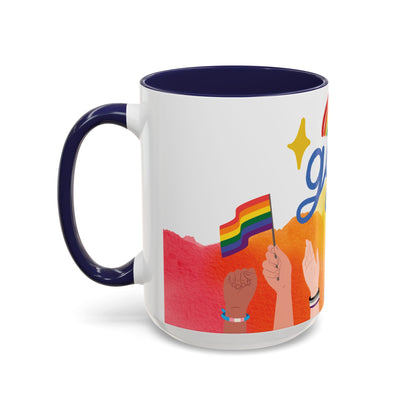 Bold Pride Accent Mug | Fun LGBTQ+ Gift | 11oz & 15oz Options