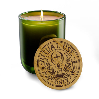 Ritual Use Only Scented Soy Candle — 14 oz Engraved Jar