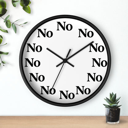 Funny Sarcastic Wall Clock – All Hours Say NO – Boutique 10” Clock for ADHD, Burnout & Passive Aggression Decor