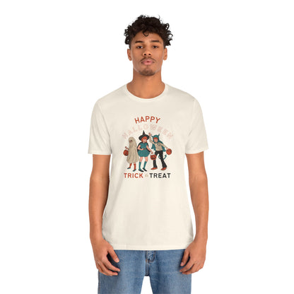 Happy Halloween Trick or Treat Vintage Vibe Tee – Bella+Canvas 3001