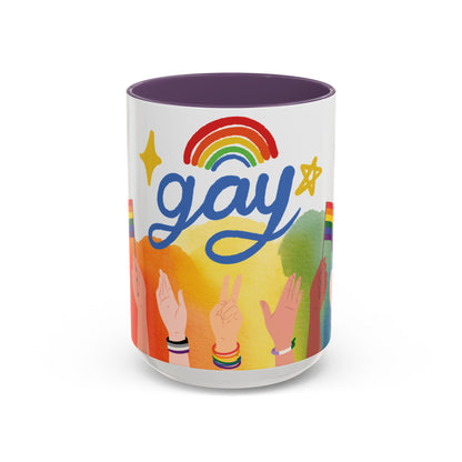 Bold Pride Accent Mug | Fun LGBTQ+ Gift | 11oz & 15oz Options
