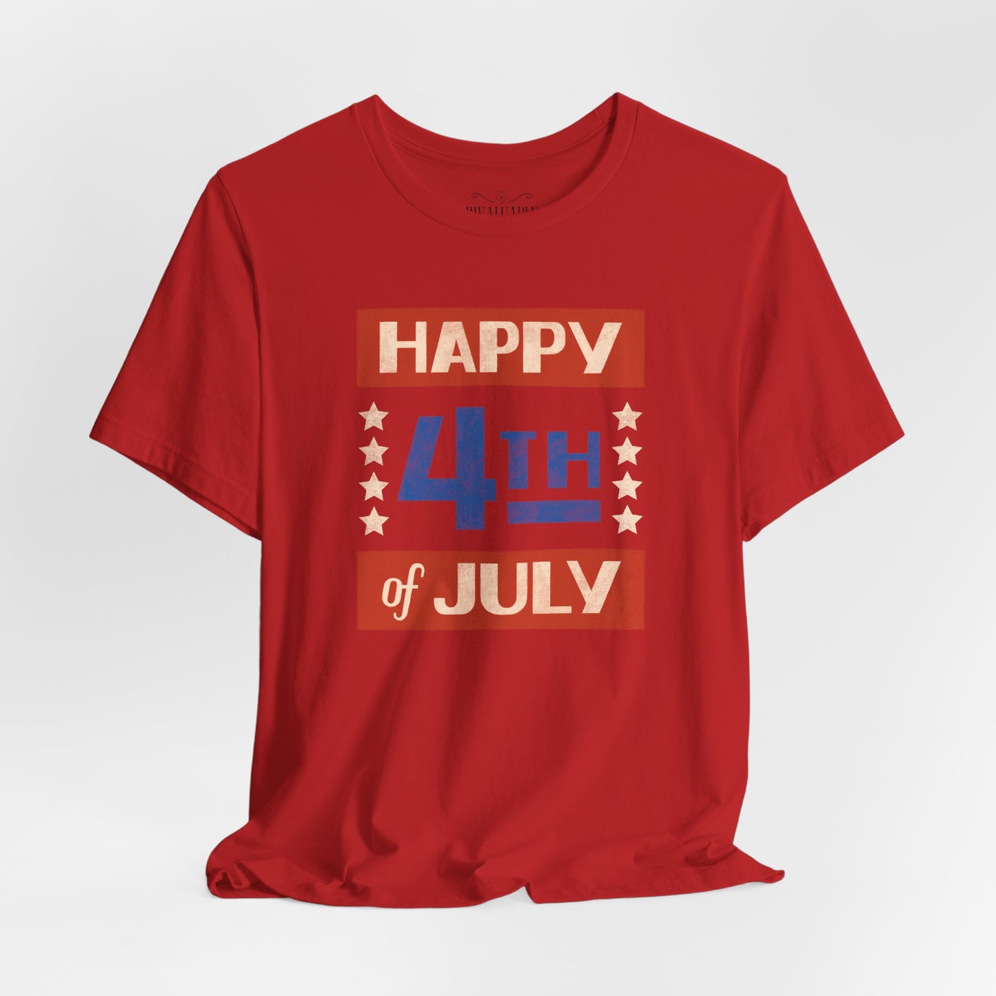 Happy 4th / Land of the Free Tee – Dual-Sided Print – Unisex Bella + Canvas Jersey T-Shirt