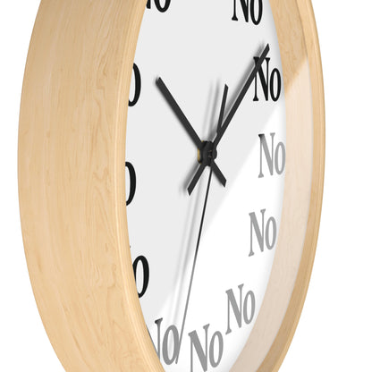 Funny Sarcastic Wall Clock – All Hours Say NO – Boutique 10” Clock for ADHD, Burnout & Passive Aggression Decor