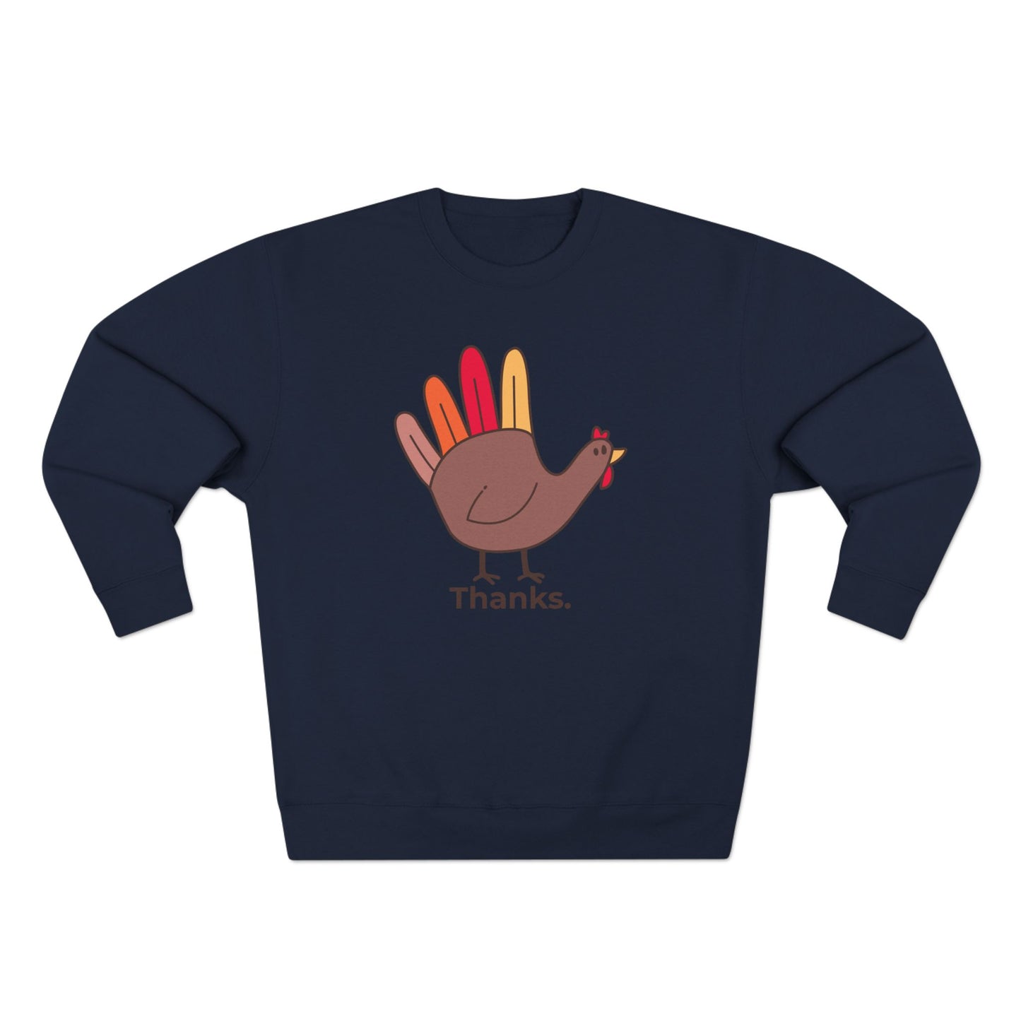 Give Thanks Sweatshirt — Minimalist Thanksgiving Turkey Design | Premium Lane Seven Fleece | Free Worldwide Shipping