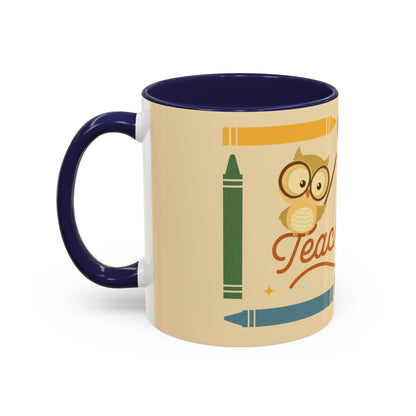 Teach Love Inspire Color Accent Mug (11oz/15oz) – Teacher Gift • Back to School • Durable Ceramic, Dishwasher & Microwave Safe