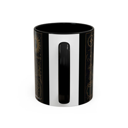 Witchy Aesthetic Coffee Mug – 15oz Black & Purple Ceramic with Occult Symbols – Goth Kitchen Decor, Halloween Gift Idea - 11oz/15oz