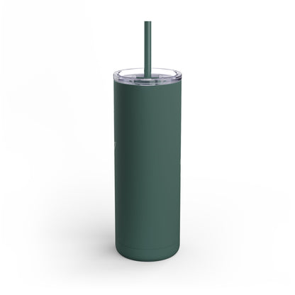 “Alive-ish” Matte Tumbler – 20oz Maars Skinny Tumbler with Straw | Chalk Script Hydration Statement