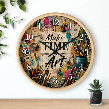 Make Time for Art Wall Clock | Art Teacher Classroom Decor