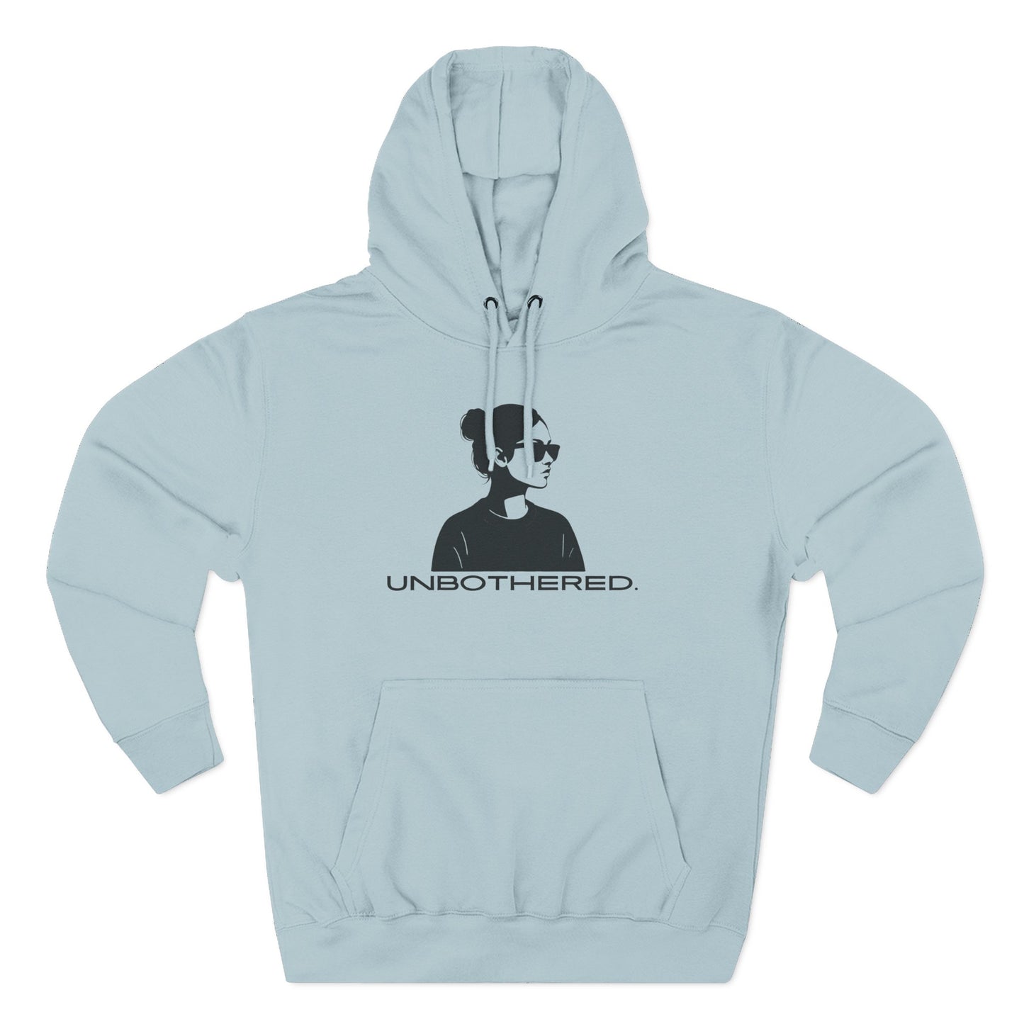 UNBOTHERED Hoodie | Minimalist Silhouette Graphic Unisex Pullover