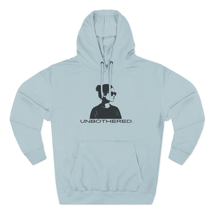 UNBOTHERED Hoodie | Minimalist Silhouette Graphic Unisex Pullover