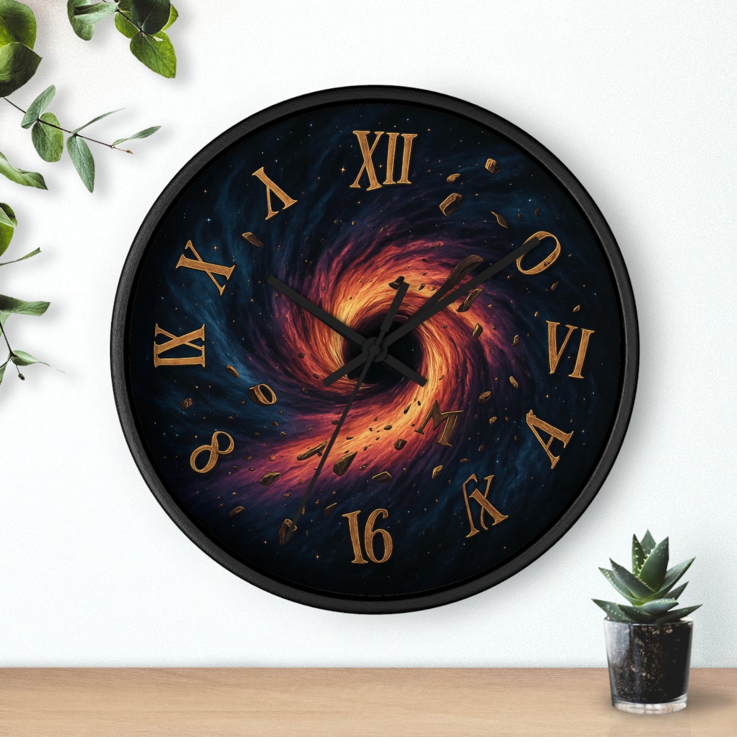 🌀 Black Hole Chaos Clock – Surreal Spacecore Time Warp Wall Decor Wall Clock