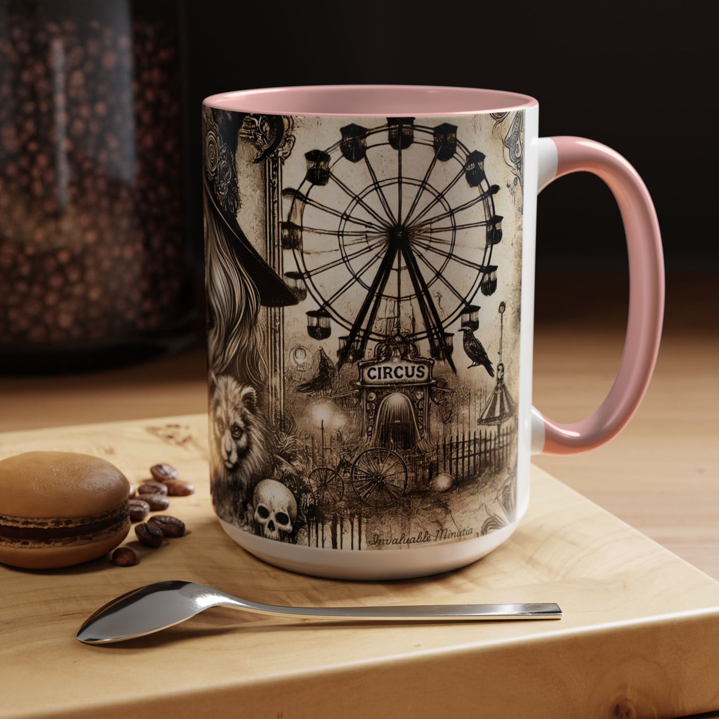 Creepy Circus Witch Mug | Vintage Halloween Accent Coffee Mug (11oz/15oz)