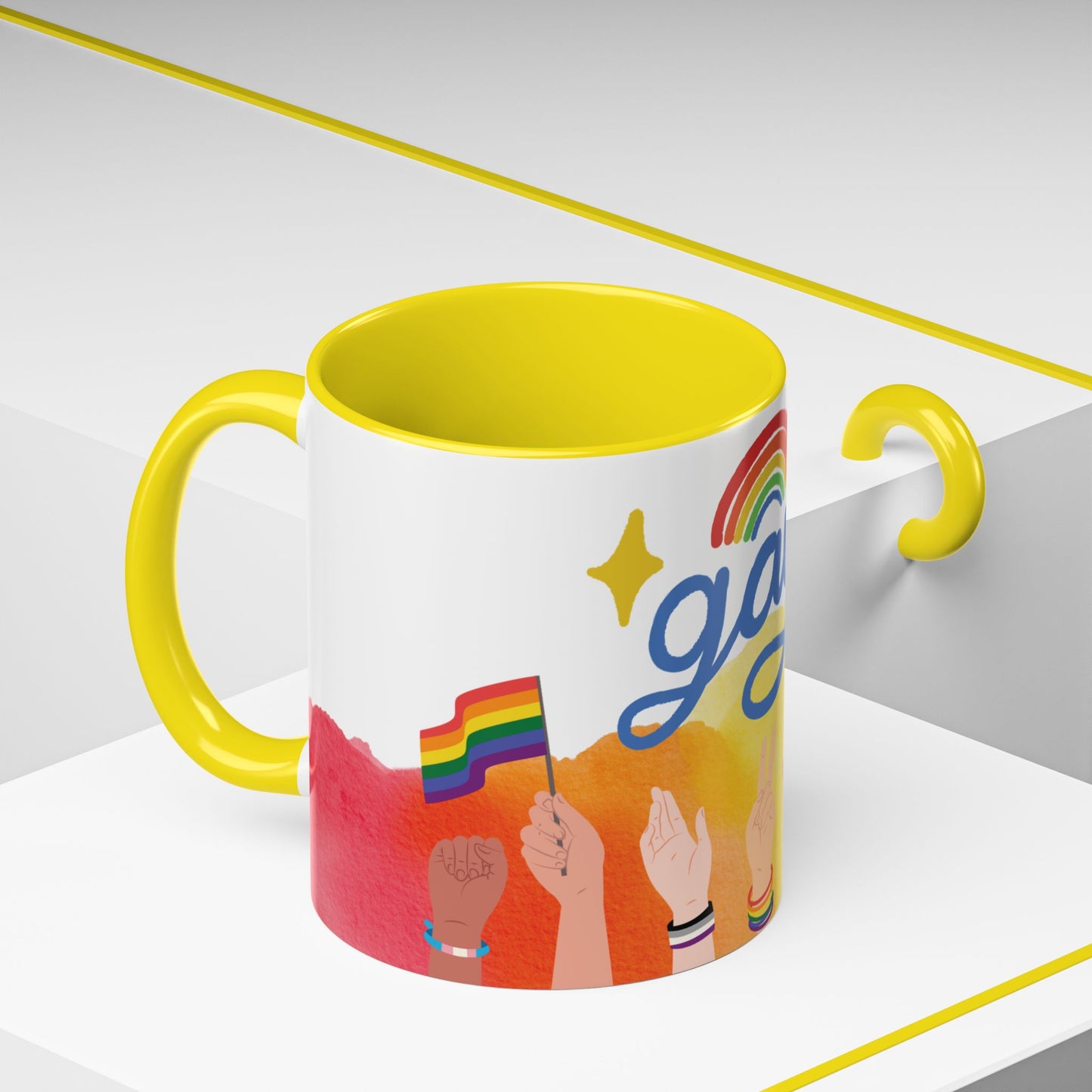 Bold Pride Accent Mug | Fun LGBTQ+ Gift | 11oz & 15oz Options