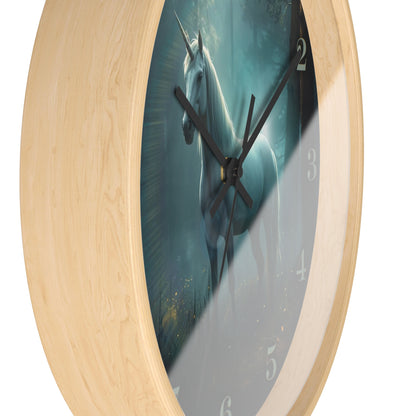 Mystical Unicorn Wall Clock – Enchanted Forest Fantasy 10" Decor