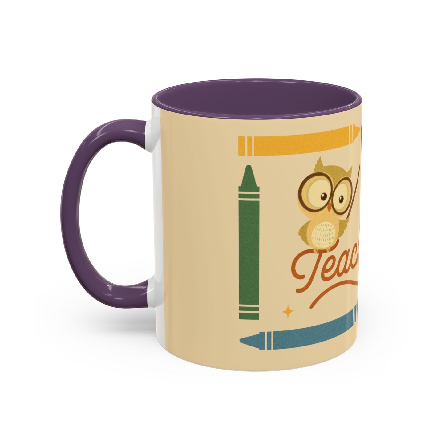 Teach Love Inspire Color Accent Mug (11oz/15oz) – Teacher Gift • Back to School • Durable Ceramic, Dishwasher & Microwave Safe