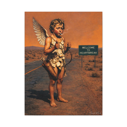 Welcome to Heartbreak – Nostalgic Americana Canvas Wall Art