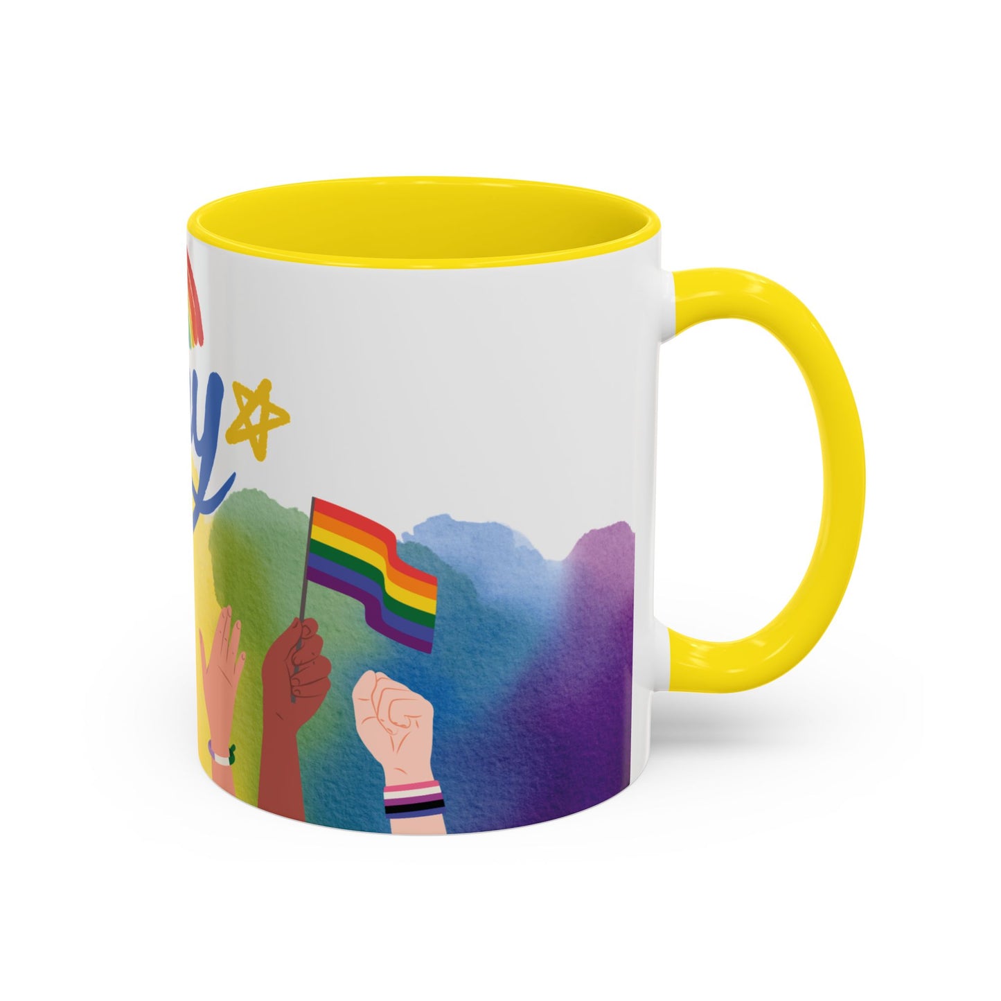 Bold Pride Accent Mug | Fun LGBTQ+ Gift | 11oz & 15oz Options