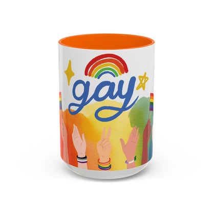 Bold Pride Accent Mug | Fun LGBTQ+ Gift | 11oz & 15oz Options