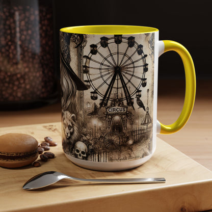 Creepy Circus Witch Mug | Vintage Halloween Accent Coffee Mug (11oz/15oz)