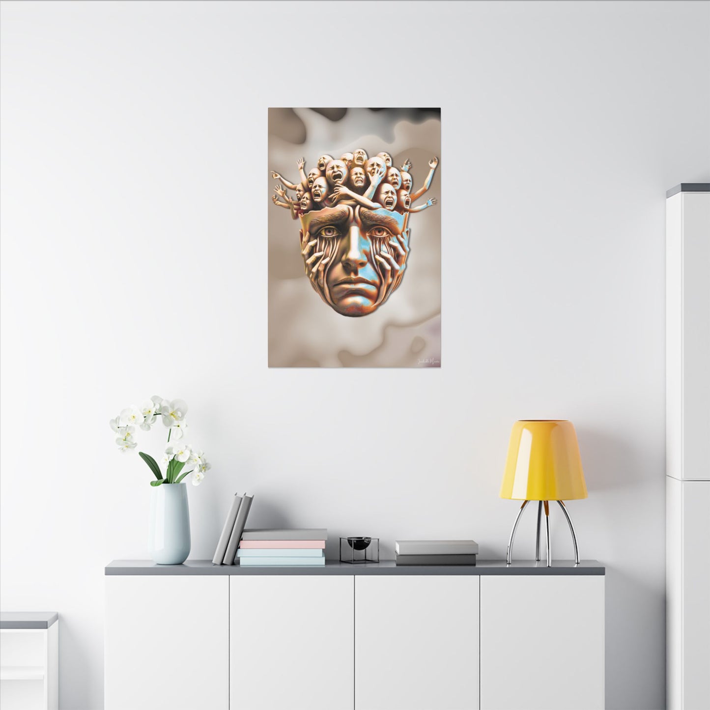 "Known." – Emotional Expressionism Stretched Vertical Canvas Wall Art - ADHD, Anxiety, Depression Reflection