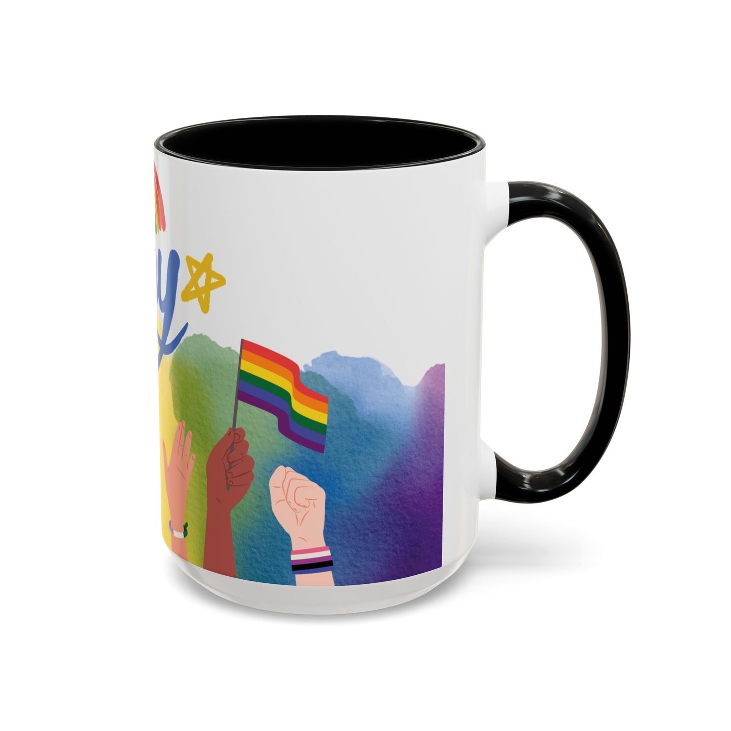 Bold Pride Accent Mug | Fun LGBTQ+ Gift | 11oz & 15oz Options