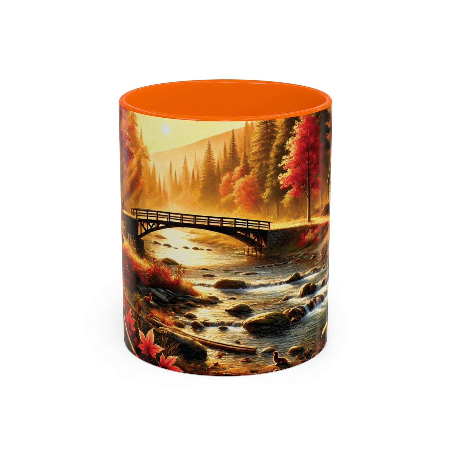 Cozy Autumn Cabin Mug | Fall Vibes Accent Coffee Mug (11oz/15oz)
