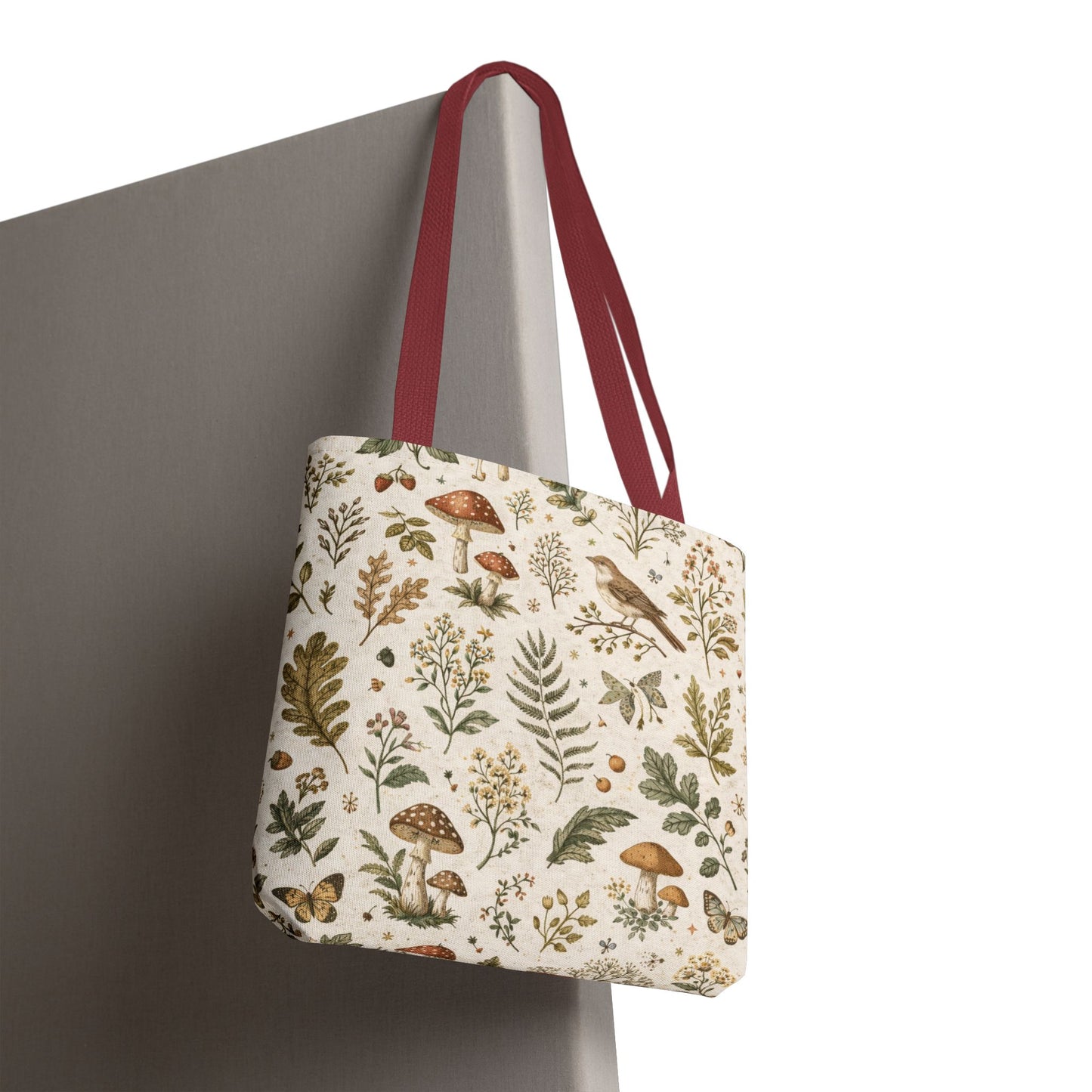 Cottagecore Botanical Canvas Tote Bag