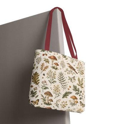 Cottagecore Botanical Canvas Tote Bag