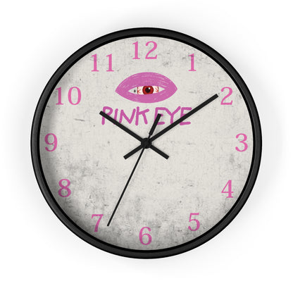 10" Pink Eye Wall Clock