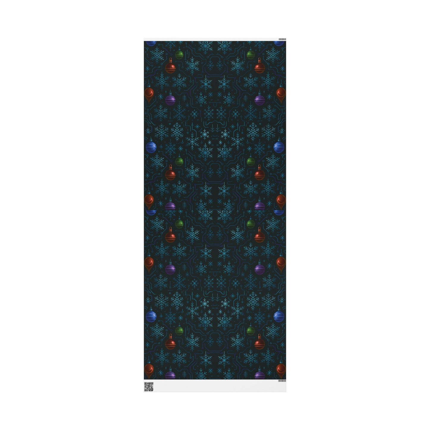 Cyber Yule Circuit – Luxury Christmas Wrapping Paper, Seamless Designer Gift Wrap, 30" Roll (Matte/Gloss)