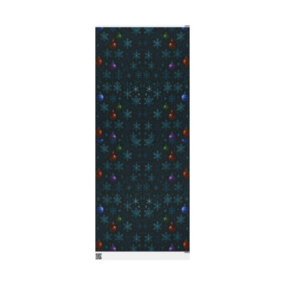 Cyber Yule Circuit – Luxury Christmas Wrapping Paper, Seamless Designer Gift Wrap, 30" Roll (Matte/Gloss)