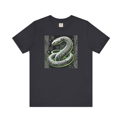 Cyber Snake Unisex Short Sleeve Tee - Futuristic Design for Tech Enthusiasts