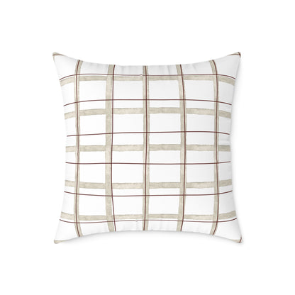 Modern Rustic Square Pillow, Cozy Home Decor, Throw Pillow for Living Room, Farmhouse Style Cushion, Perfect for Gifts