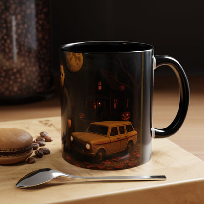 Clay-Style Slasher Halloween Night Mug | Accent Coffee Mug (11oz/15oz)
