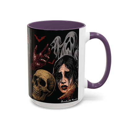 Horror Coffee Mug – Zombie Graveyard Halloween Design – 11oz & 15oz Ceramic – Creepy Goth Kitchen Decor