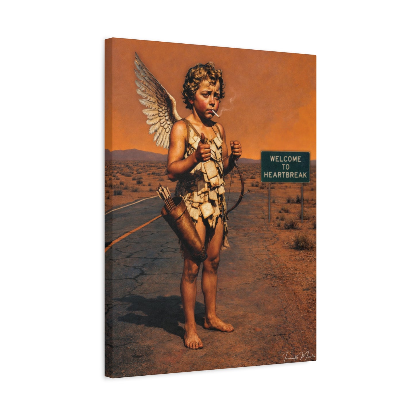 Welcome to Heartbreak – Nostalgic Americana Canvas Wall Art