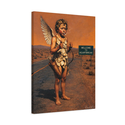 Welcome to Heartbreak – Nostalgic Americana Canvas Wall Art