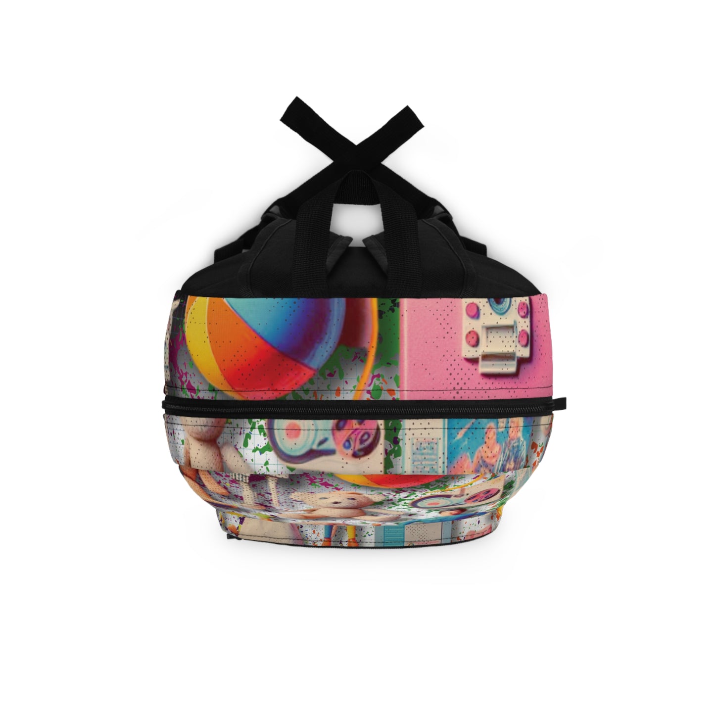 “Childhood Memories” – Nostalgic Toy Print Bag - White