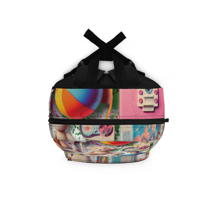 “Childhood Memories” – Nostalgic Toy Print Bag - White