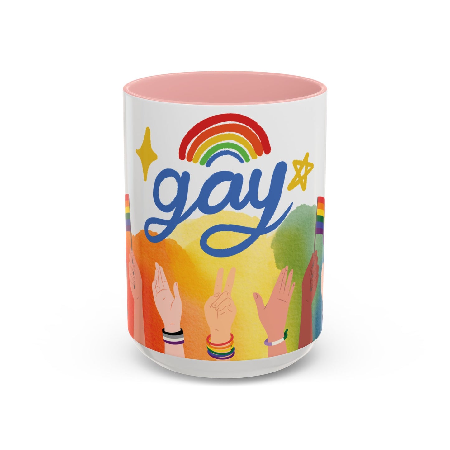 Bold Pride Accent Mug | Fun LGBTQ+ Gift | 11oz & 15oz Options