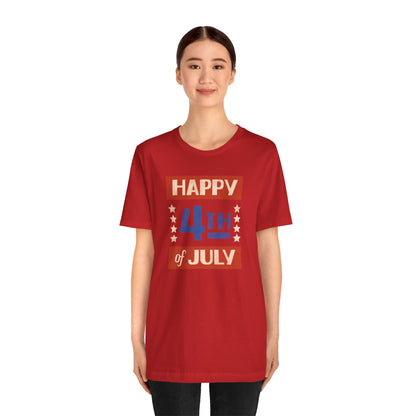 Happy 4th / Land of the Free Tee – Dual-Sided Print – Unisex Bella + Canvas Jersey T-Shirt
