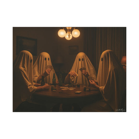 Ghost Poker Night - Canvas Print Wall Art