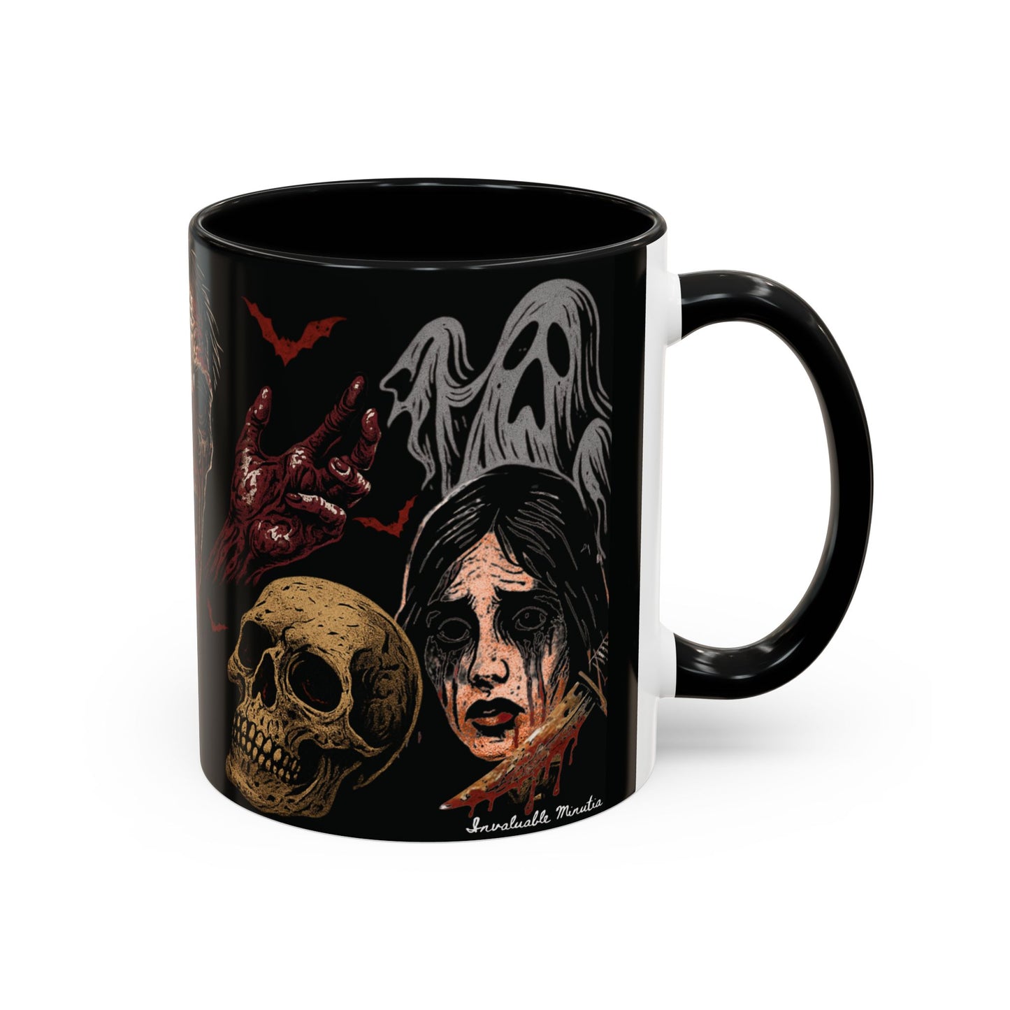 Horror Coffee Mug – Zombie Graveyard Halloween Design – 11oz & 15oz Ceramic – Creepy Goth Kitchen Decor