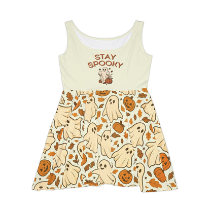 👻 Stay Spooky Skater Dress – Soft Haunt Girl Edition