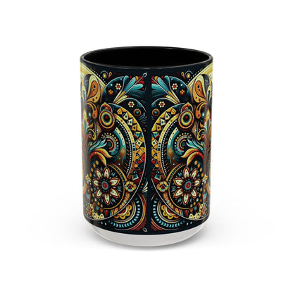 ☕️ Accent Coffee Mug (11, 15oz) – Beautiful Boho Style Graphic 🌿