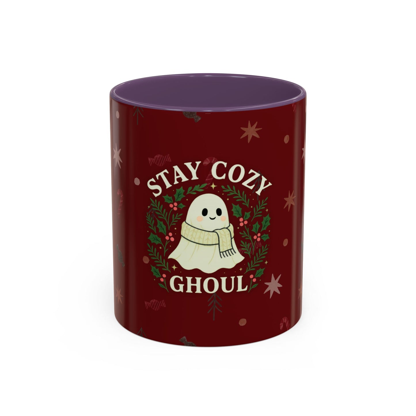 Stay Cozy Ghoul Ghost Holiday Coffee Mug – Funny Cute Christmas Accent Mug